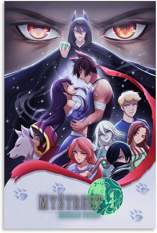 Anime Aphmau Mystreet Poster 90s Wall Art Room (Paper and Canvas) Art Poster Printing Print