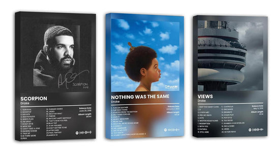 3 Piece Drake Album Cover Posters (paper and canvas) art poster printing print