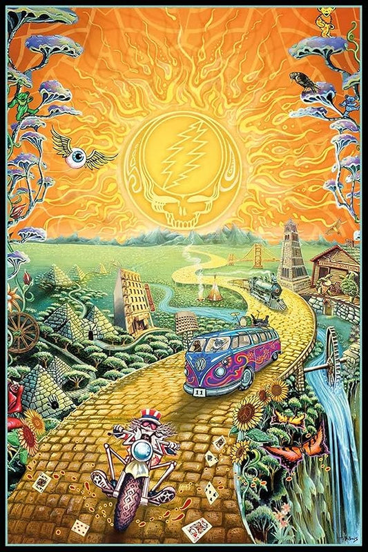 Grateful Dead 2017 Art Poster Golden Road Music (Paper and Canvas) Art Poster Printing Print