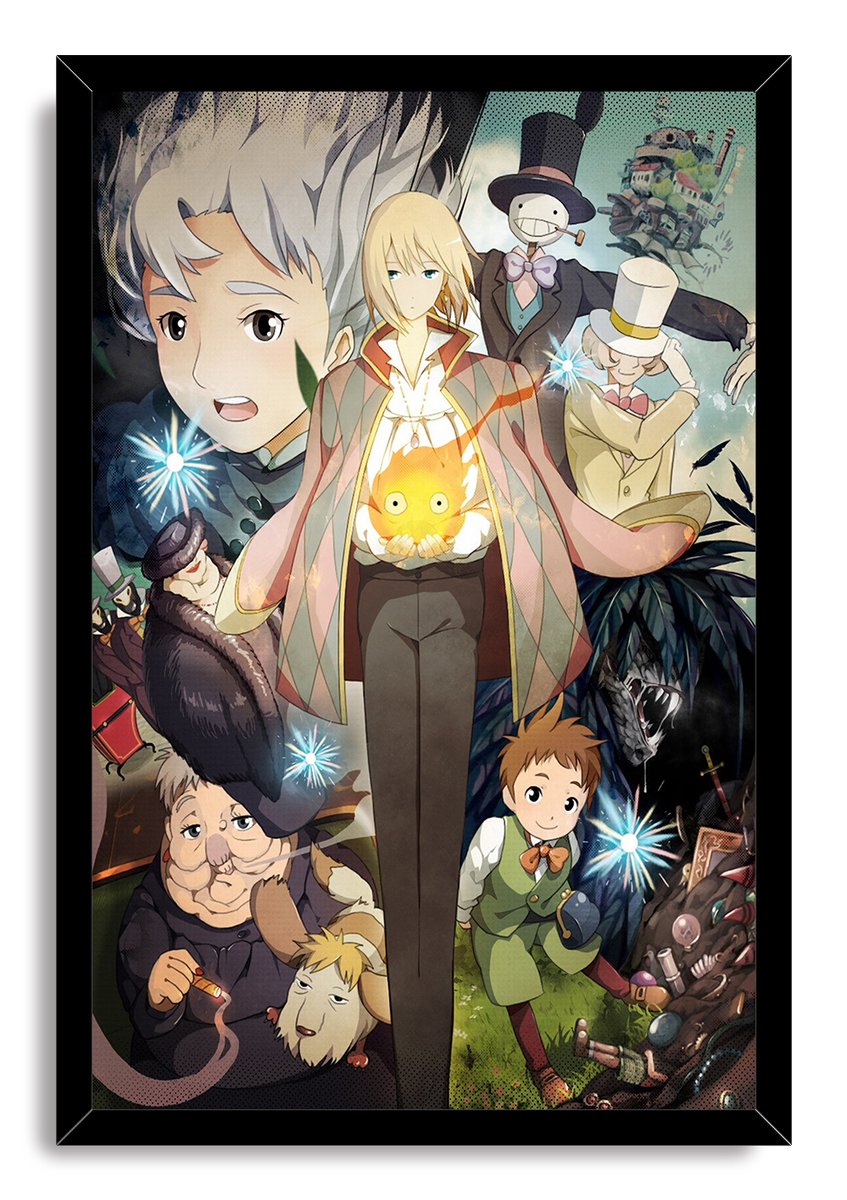 Studio Ghibli Howl's Moving Castle Movie Poster Decorative Painting (paper and canvas) art poster printing print