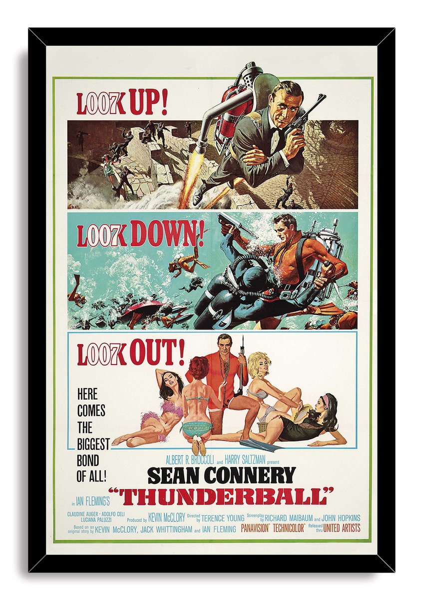 James Bond Thunderball Sean Connery Decorative Painting (paper and canvas) art poster printing print