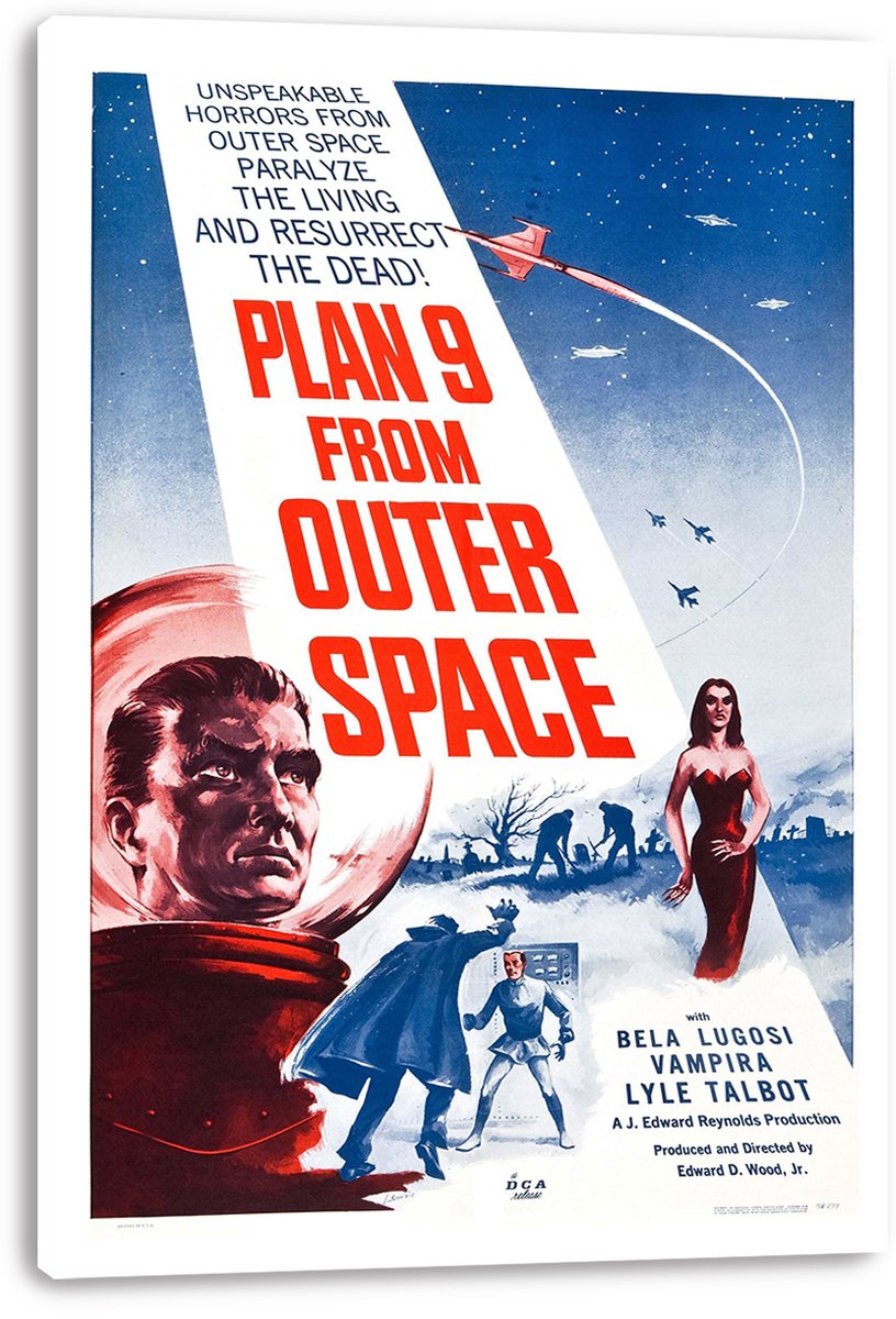 Plan 9 From Outer Space Movie Poster Decorative Painting (paper and canvas) art poster printing print