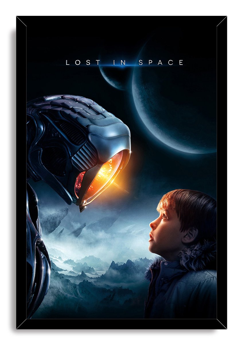 Lost in Space Robot & Boy Decorative Painting (paper and canvas) art poster printing print