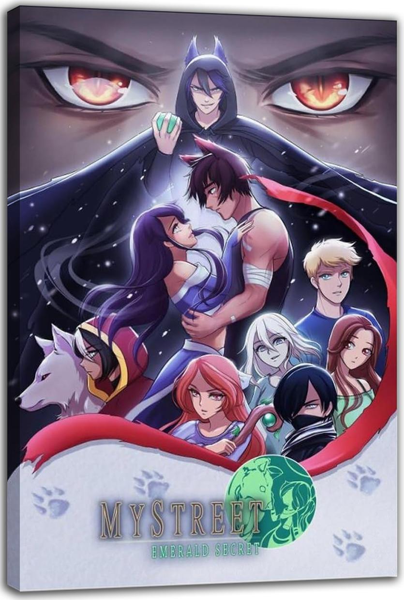 Anime Aphmau Mystreet Poster 90s Wall Art Room (Paper and Canvas) Art Poster Printing Print