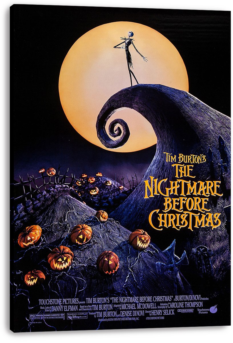 The Nightmare Before Christmas Jack Skellington Decorative Painting (paper and canvas) art poster printing print