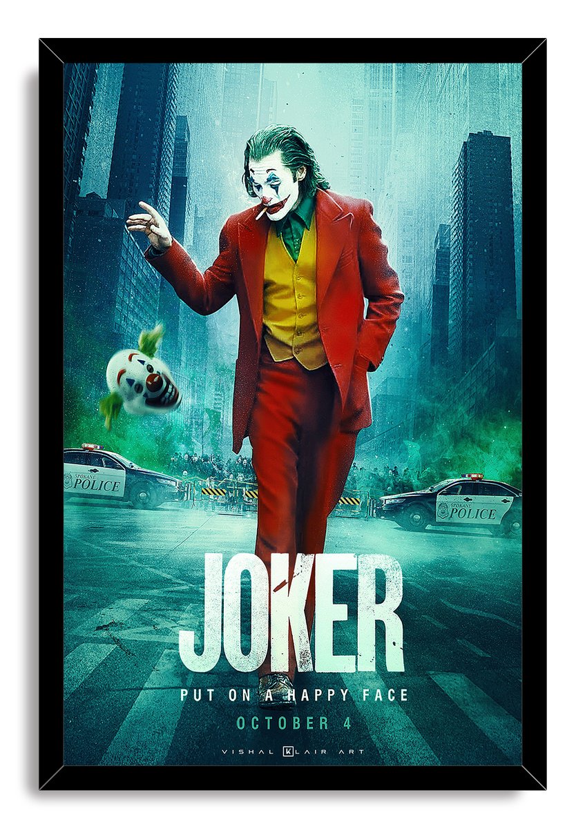Joker (Joaquin Phoenix) Decorative Painting (paper and canvas) art poster printing print