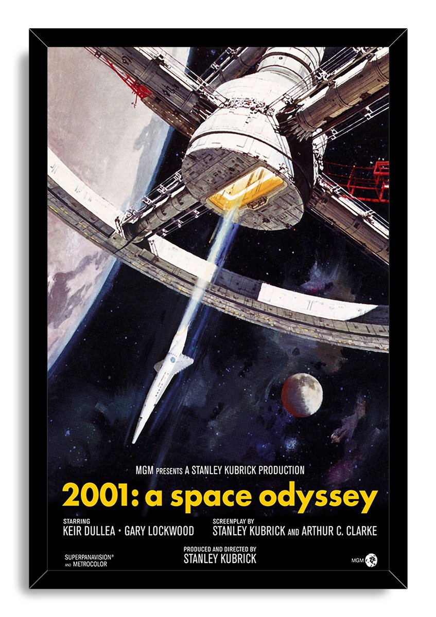 2001: A Space Odyssey Space Station and Spacecraft Decorative Painting (paper and canvas) art poster printing print