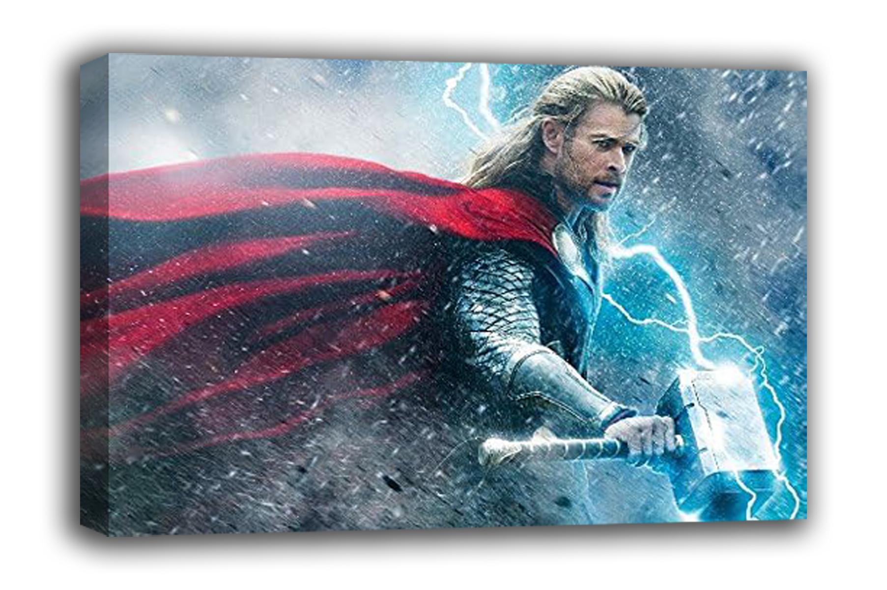 Thor Action Movie Poster Art Wall Home Decorative Painting Chris Hemsworth (Paper and Canvas) Art Poster Printing Print
