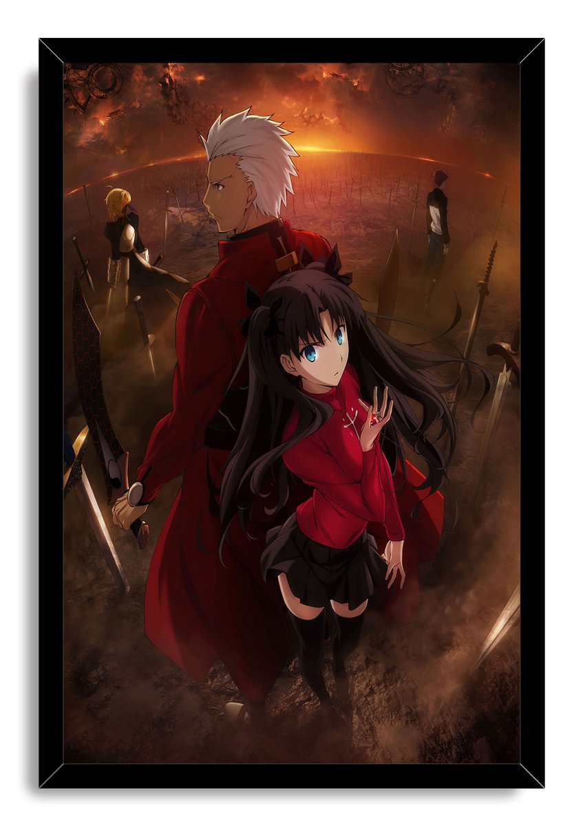 Fate/stay night Unlimited Blade Works Archer and Rin Decorative Painting (paper and canvas) art poster printing print