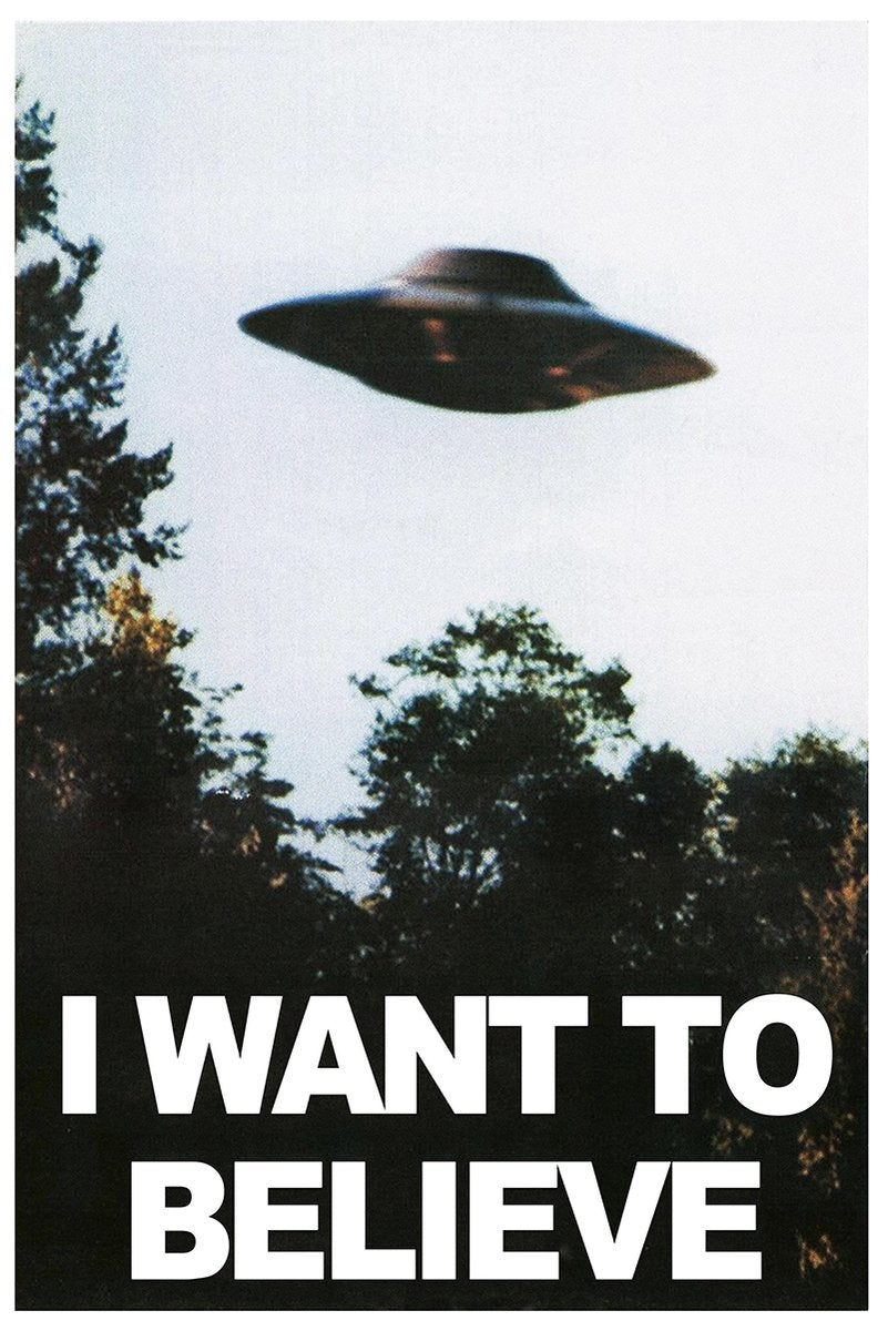 X-Files UFO I Want To Believe Decorative Painting (paper and canvas) art poster printing print