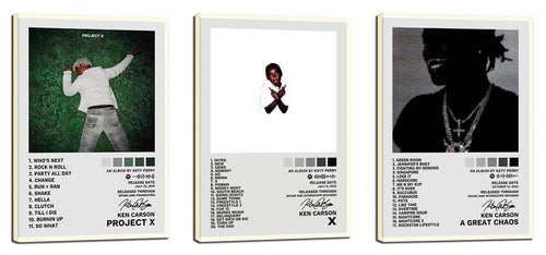 Ken Carson Poster A Set of 3 Album Decorative Painting Wall Bedroom Decor (paper and canvas) art poster printing print