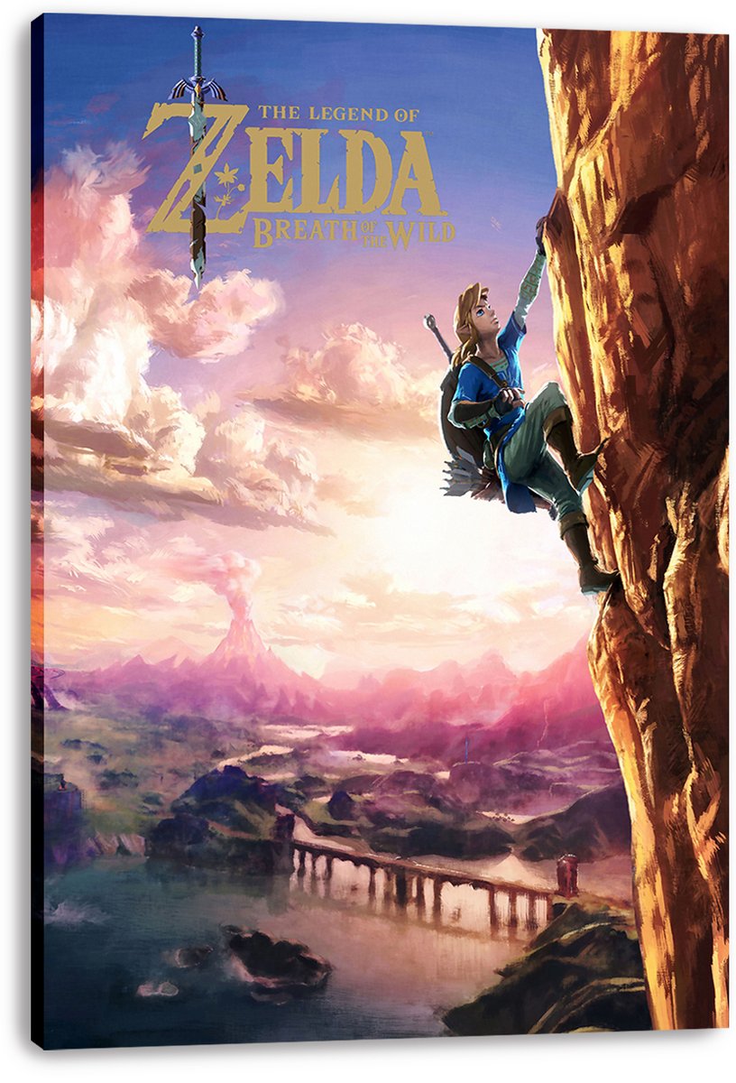 The Legend of Zelda Breath of the Wild Link Climbing Decorative Painting (paper and canvas) art poster printing print