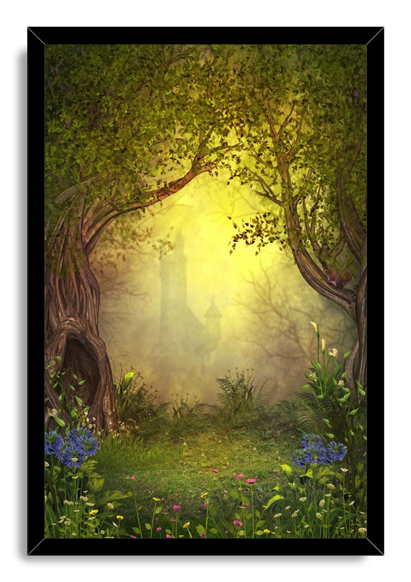 Enchanted Forest Castle Decorative Painting (paper and canvas) art poster printing print