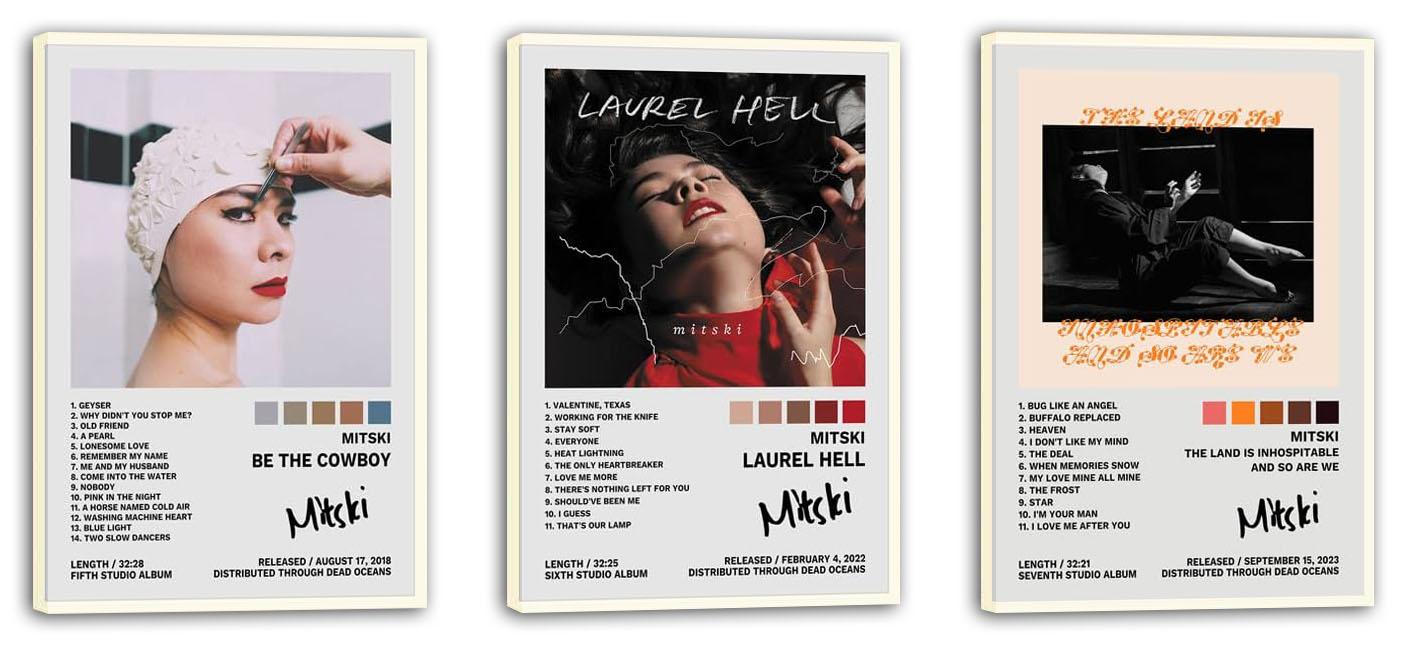 Mitski A Set of 3 Album Posters Decorative Painting (paper and canvas) art poster printing print