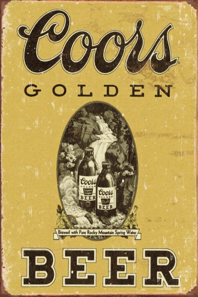 Coors Golden Beer Vintage Ad Decorative Painting (paper and canvas) art poster printing print