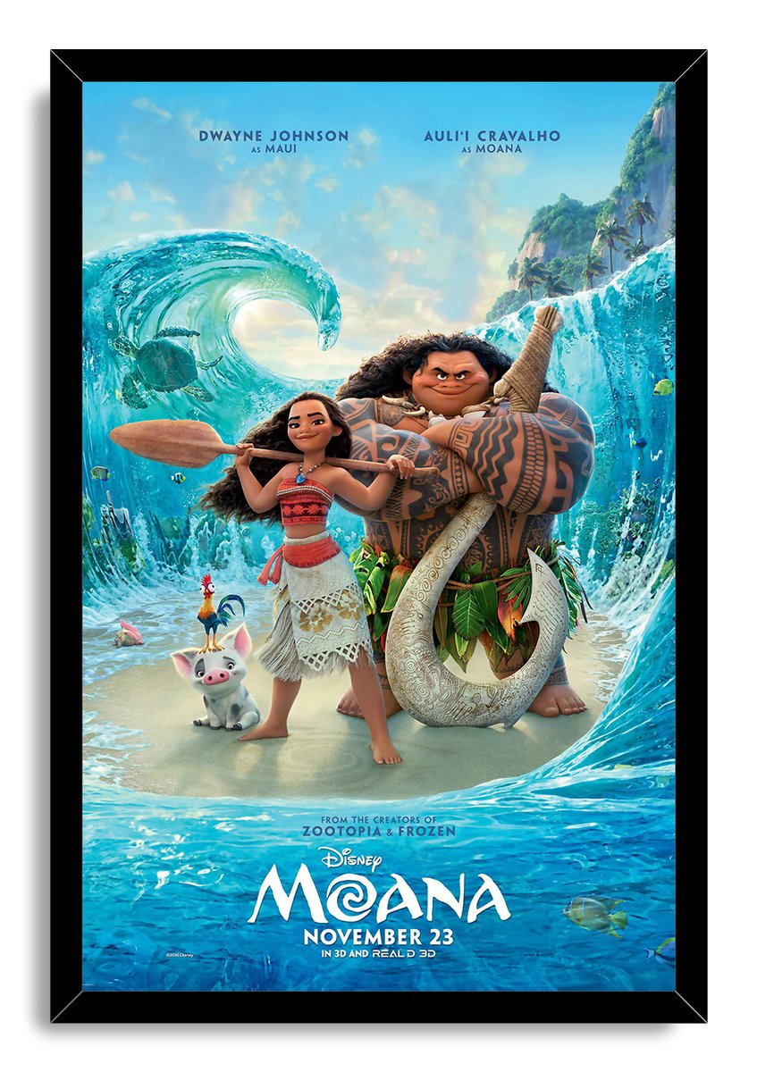 Moana and Maui Decorative Painting (paper and canvas) art poster printing print
