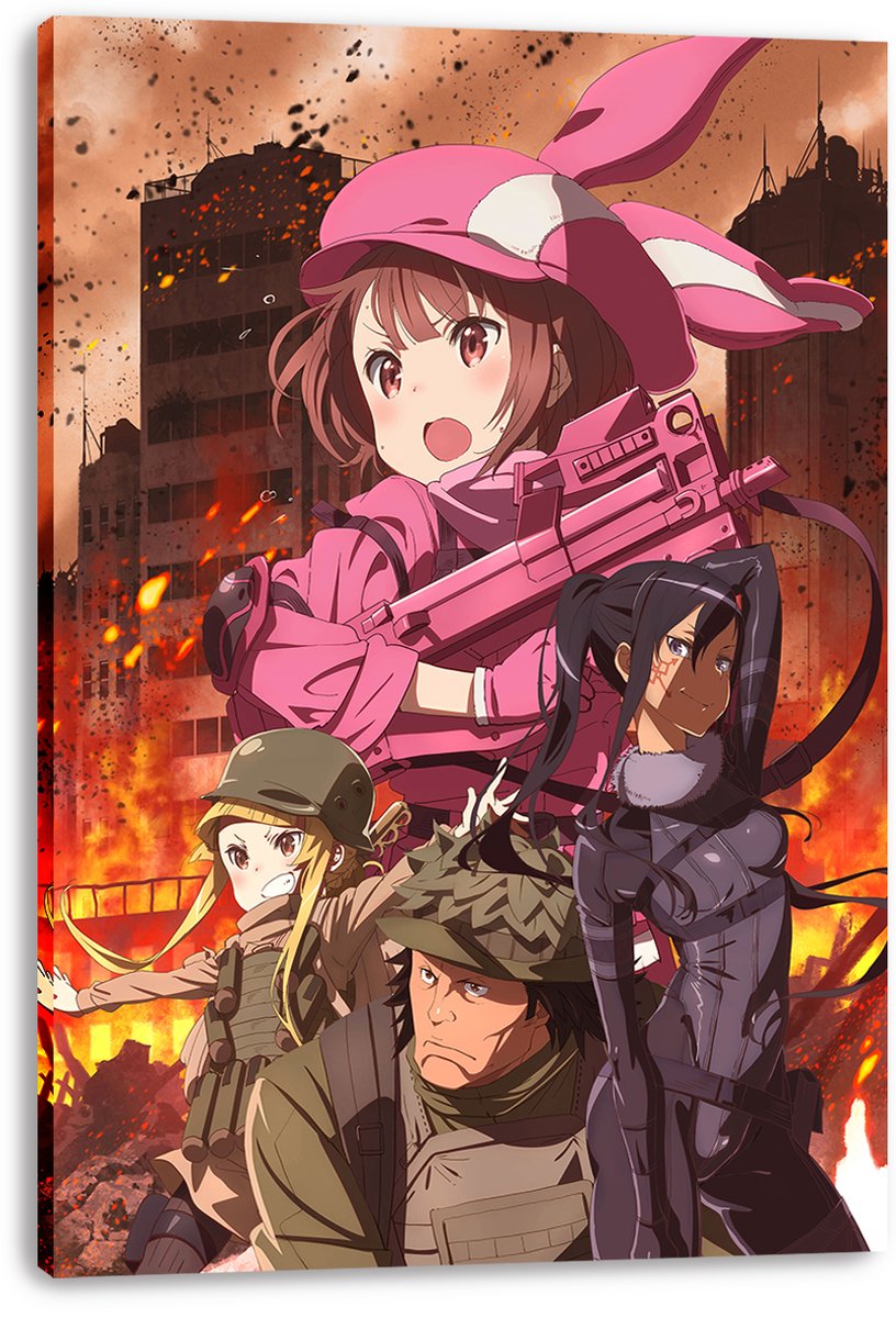 Sword Art Online Alternative: Gun Gale Online Characters Decorative Painting (paper and canvas) art poster printing print