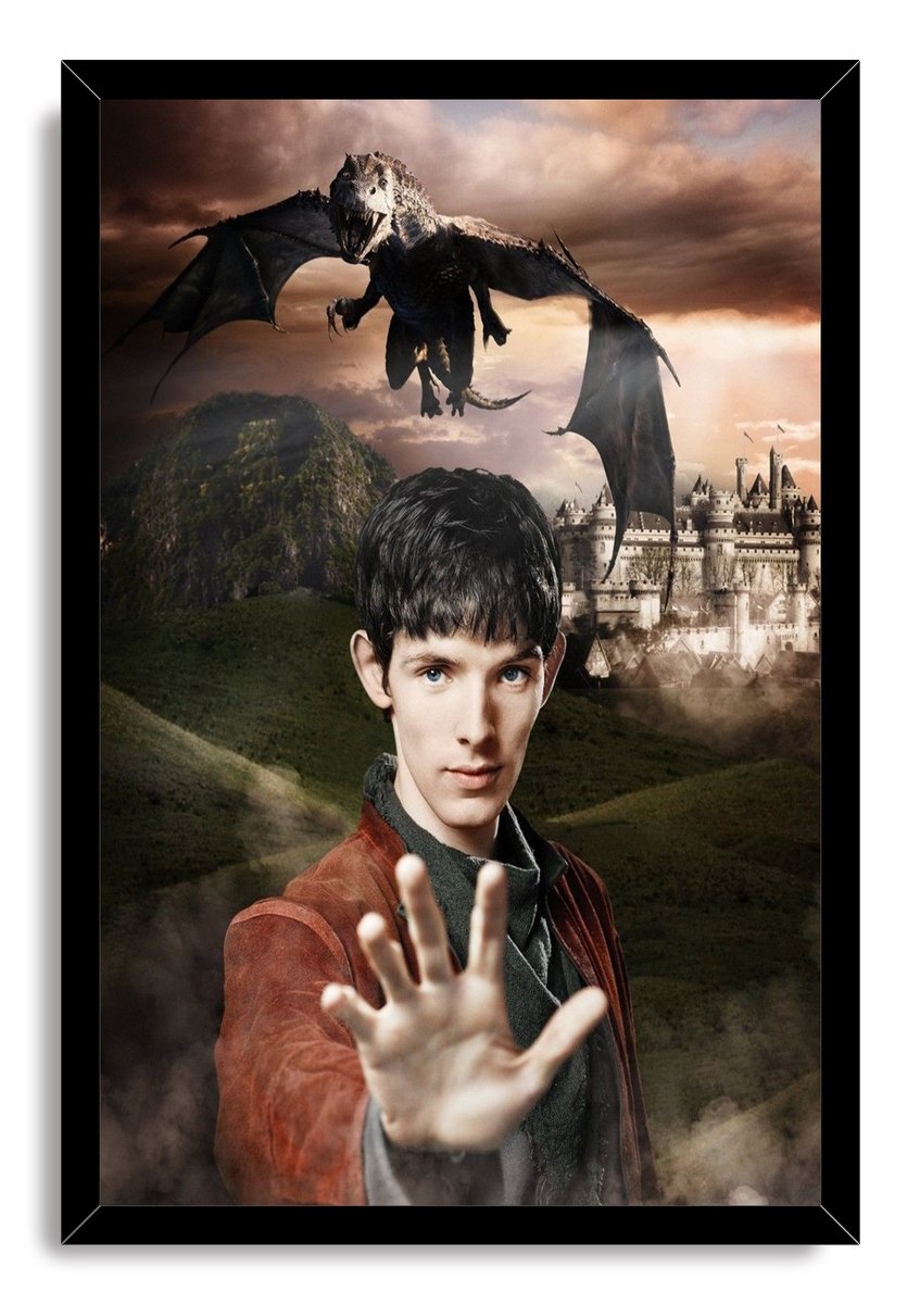 Merlin and Dragon Decorative Painting (paper and canvas) art poster printing print