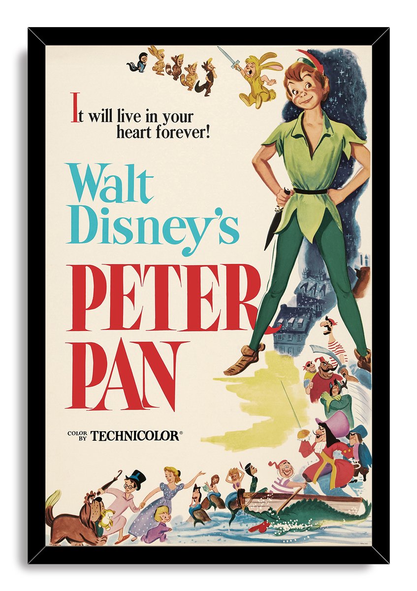 Peter Pan Disney Decorative Painting (paper and canvas) art poster printing print