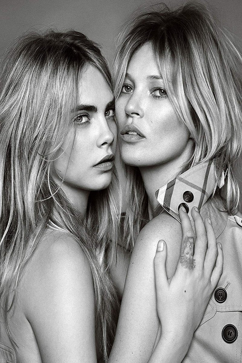 Cara Delevingne and Kate Moss Decorative Painting (paper and canvas) art poster printing print
