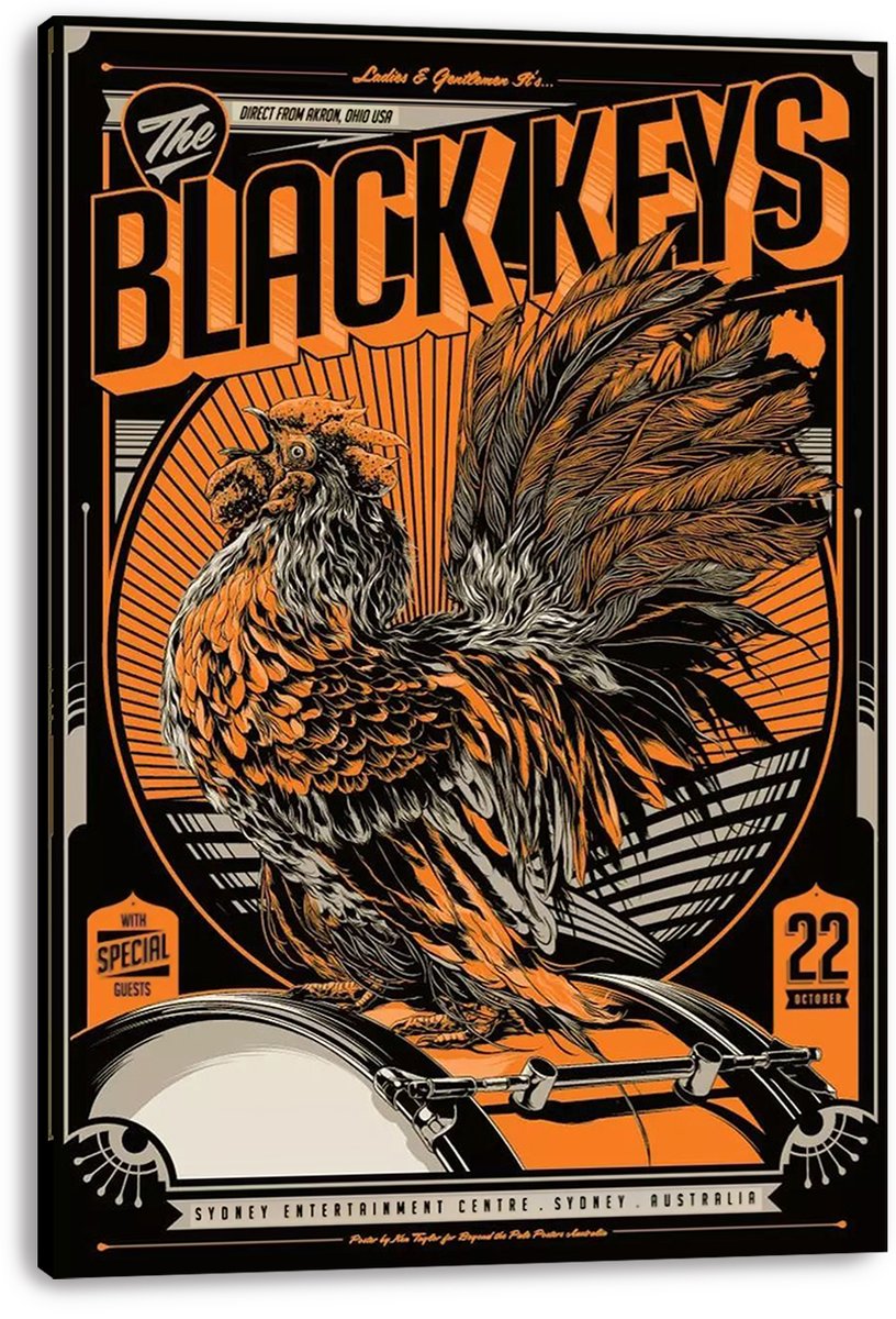 The Black Keys Rooster Decorative Painting (paper and canvas) art poster printing print
