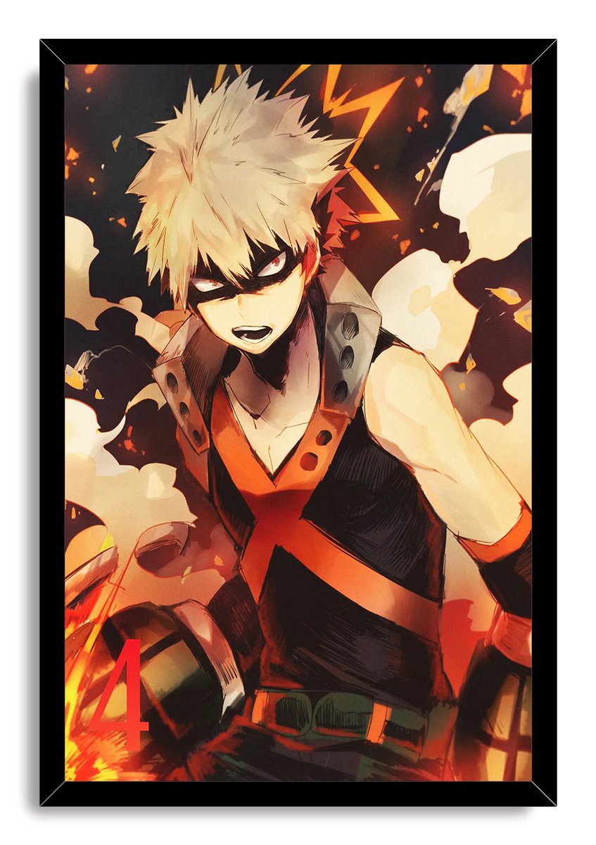 Katsuki Bakugo My Hero Academia Decorative Painting (paper and canvas) art poster printing print