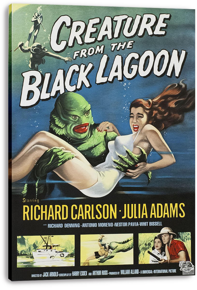 Creature from the Black Lagoon Decorative Painting (paper and canvas) art poster printing print