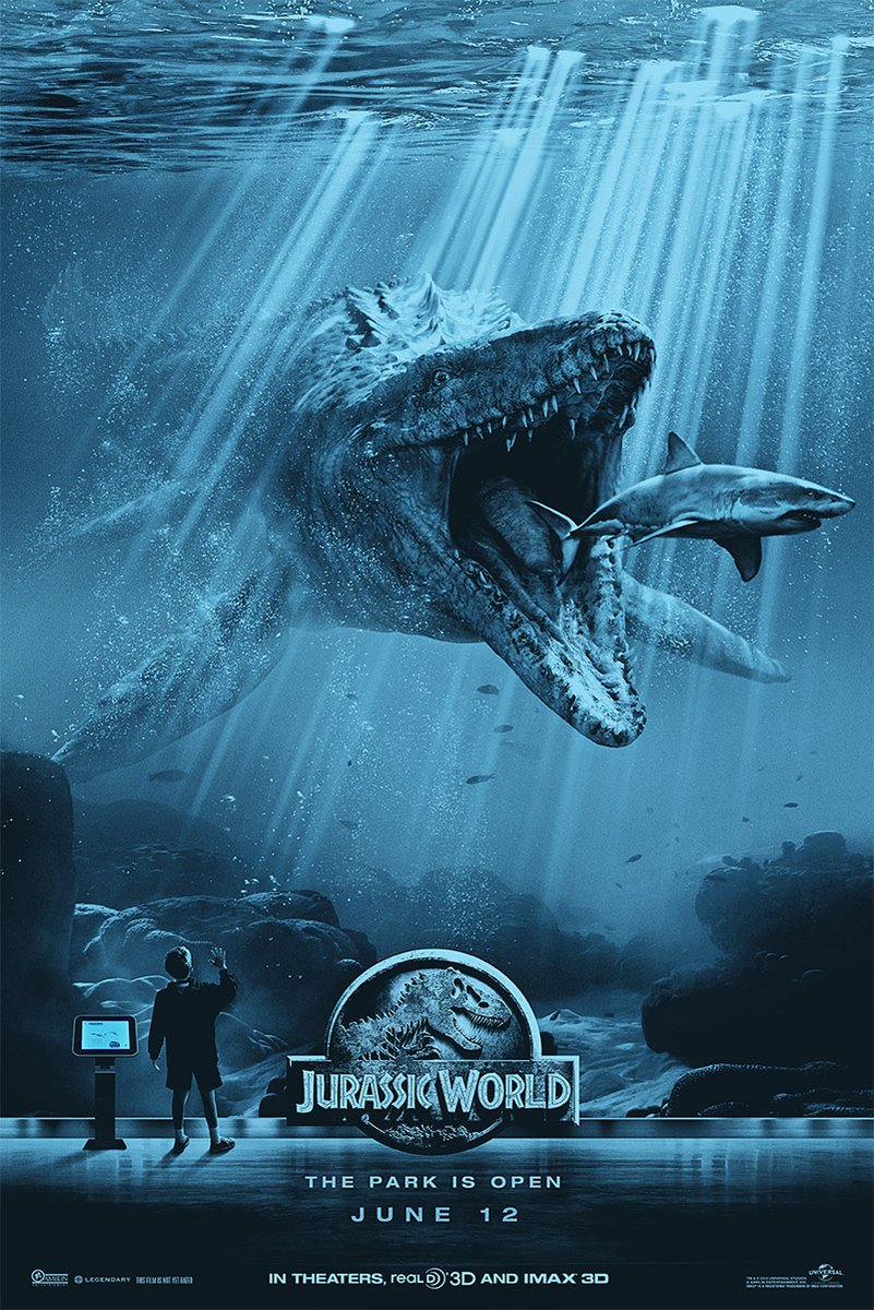 Jurassic World Mosasaurus Decorative Painting (paper and canvas) art poster printing print