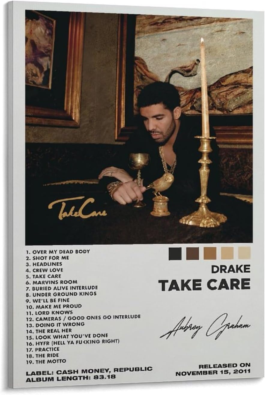 Drake Take Care Album Music Poster (Paper and Canvas) Art Poster Printing Print
