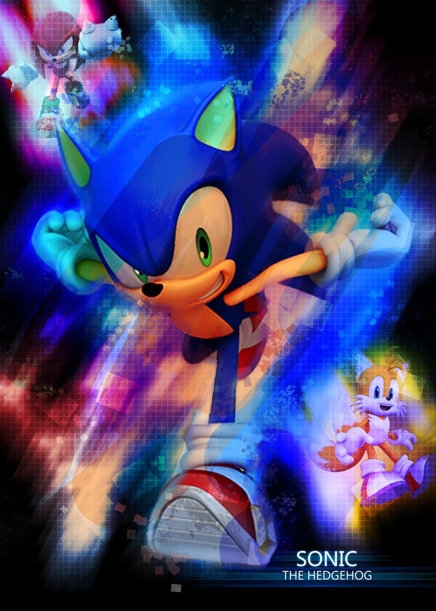 Sonic the Hedgehog Decorative Painting (paper and canvas) art poster printing print