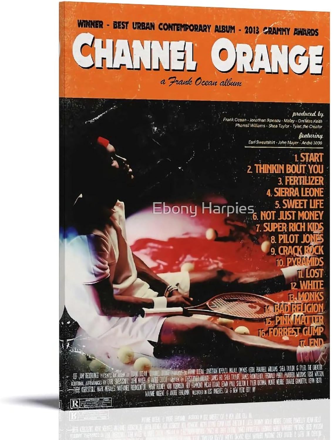 Frank Ocean Poster CHANNEL ORANGE Music for Room (Paper and Canvas) Art Poster Printing Print