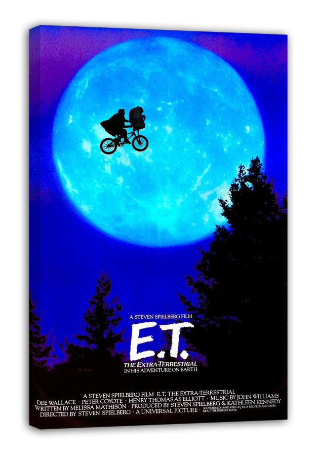 E. T. The Extra Terrestrial Poster Movie Promo ET Moon&Trees(Paper and Canvas) Art Poster Printing Print