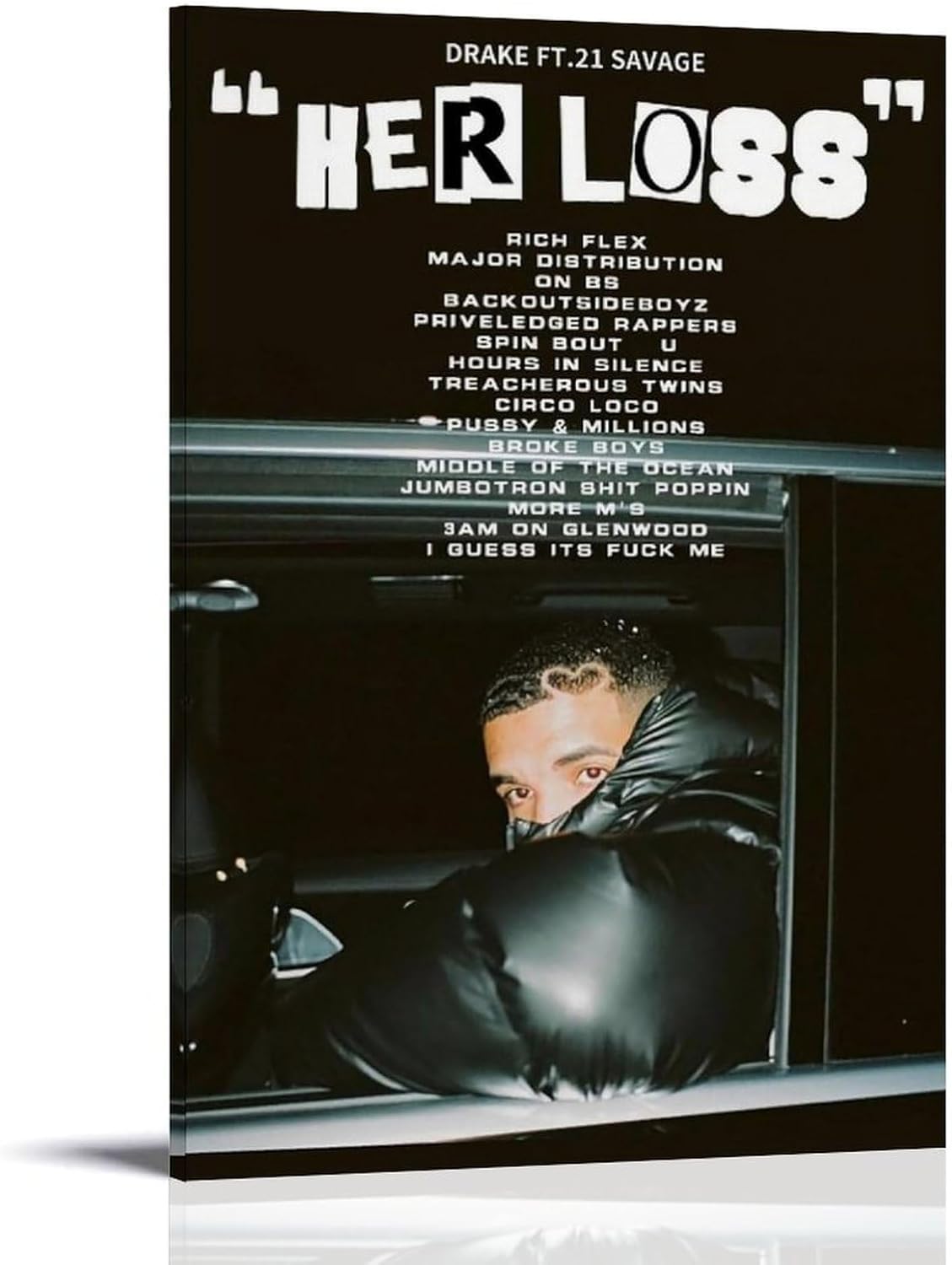 Drake Poster Her Loss Music Covers Poster (paper and canvas) art poster printing print B0CKNZYB1X