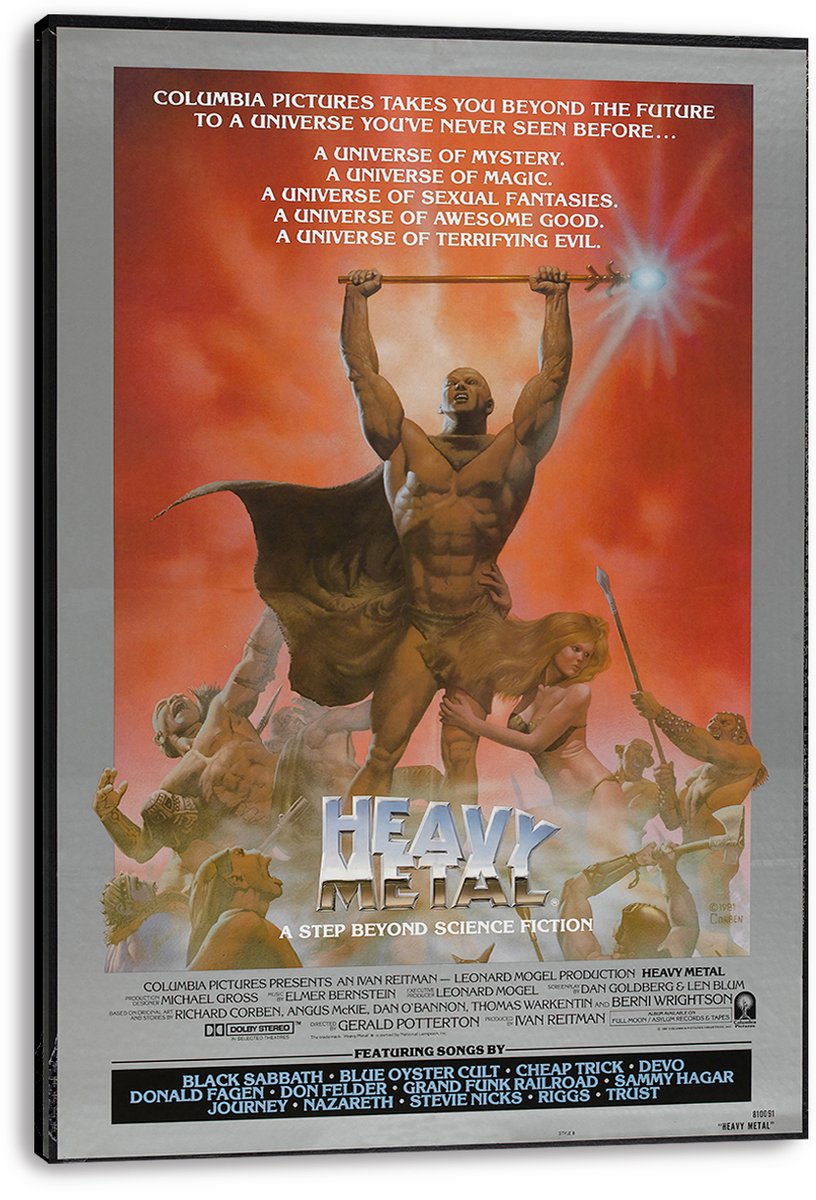 Heavy Metal Movie Poster Decorative Painting (paper and canvas) art poster printing print