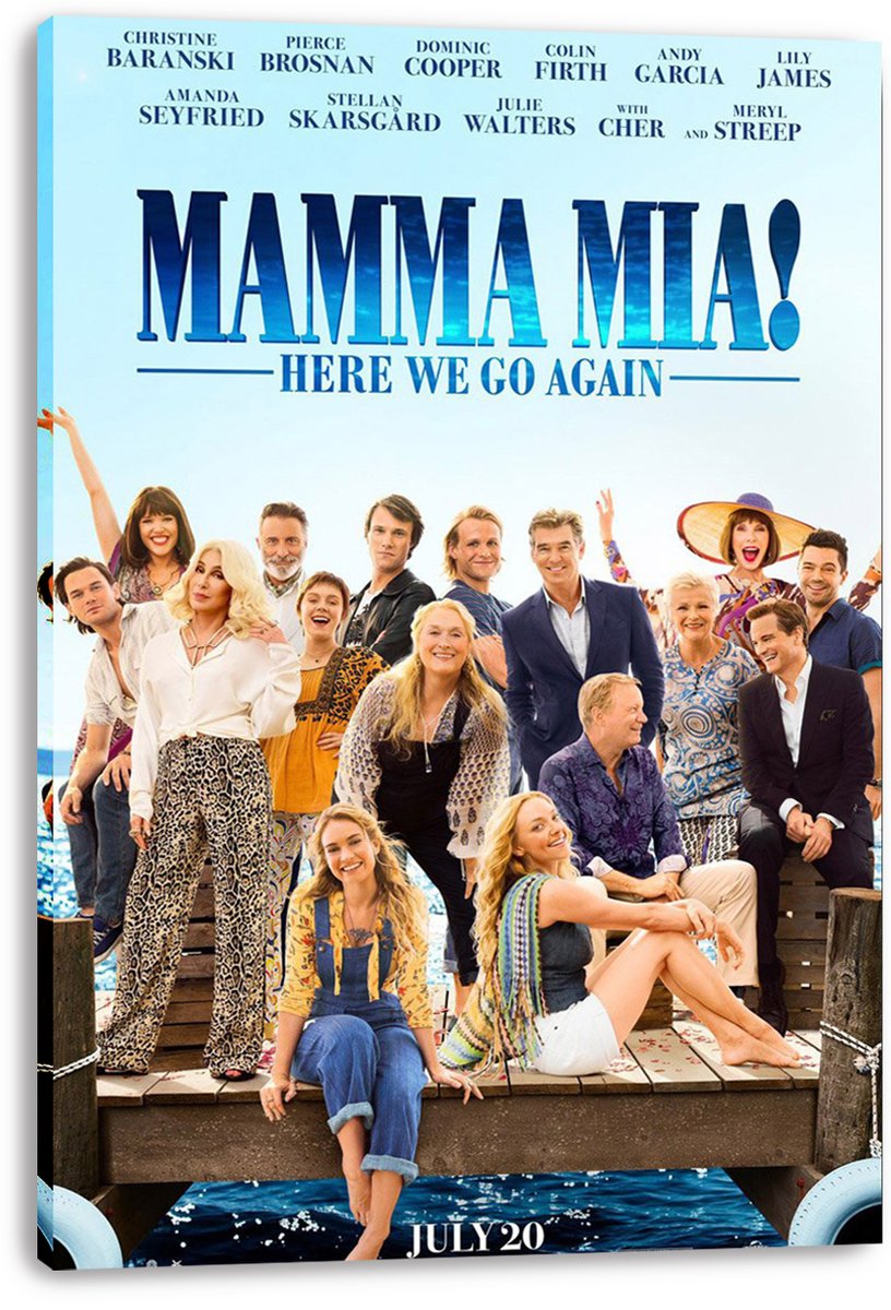 Mamma Mia! Here We Go Again Movie Cast Decorative Painting (paper and canvas) art poster printing print