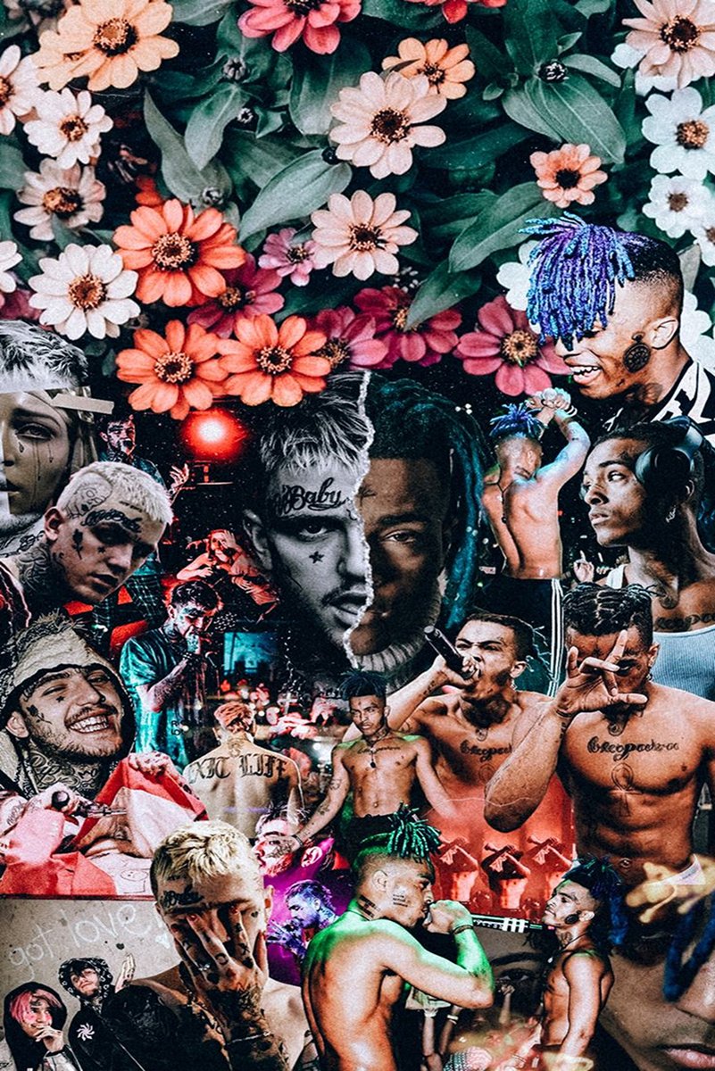 Lil Peep and XXXTentacion Tribute Decorative Painting (paper and canvas) art poster printing print