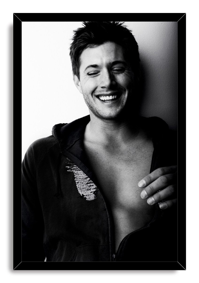 Jensen Ackles Laughing Decorative Painting (paper and canvas) art poster printing print