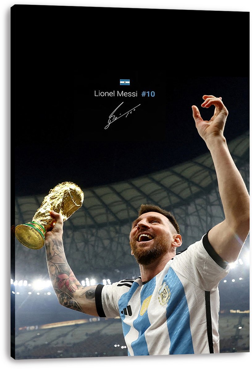 Lionel Messi World Cup Celebration Decorative Painting (paper and canvas) art poster printing print
