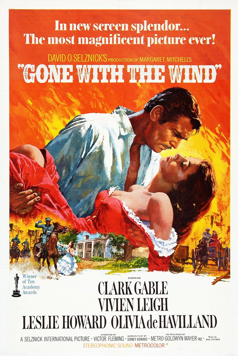 Gone With The Wind Classic Movie Decorative Painting (paper and canvas) art poster printing print