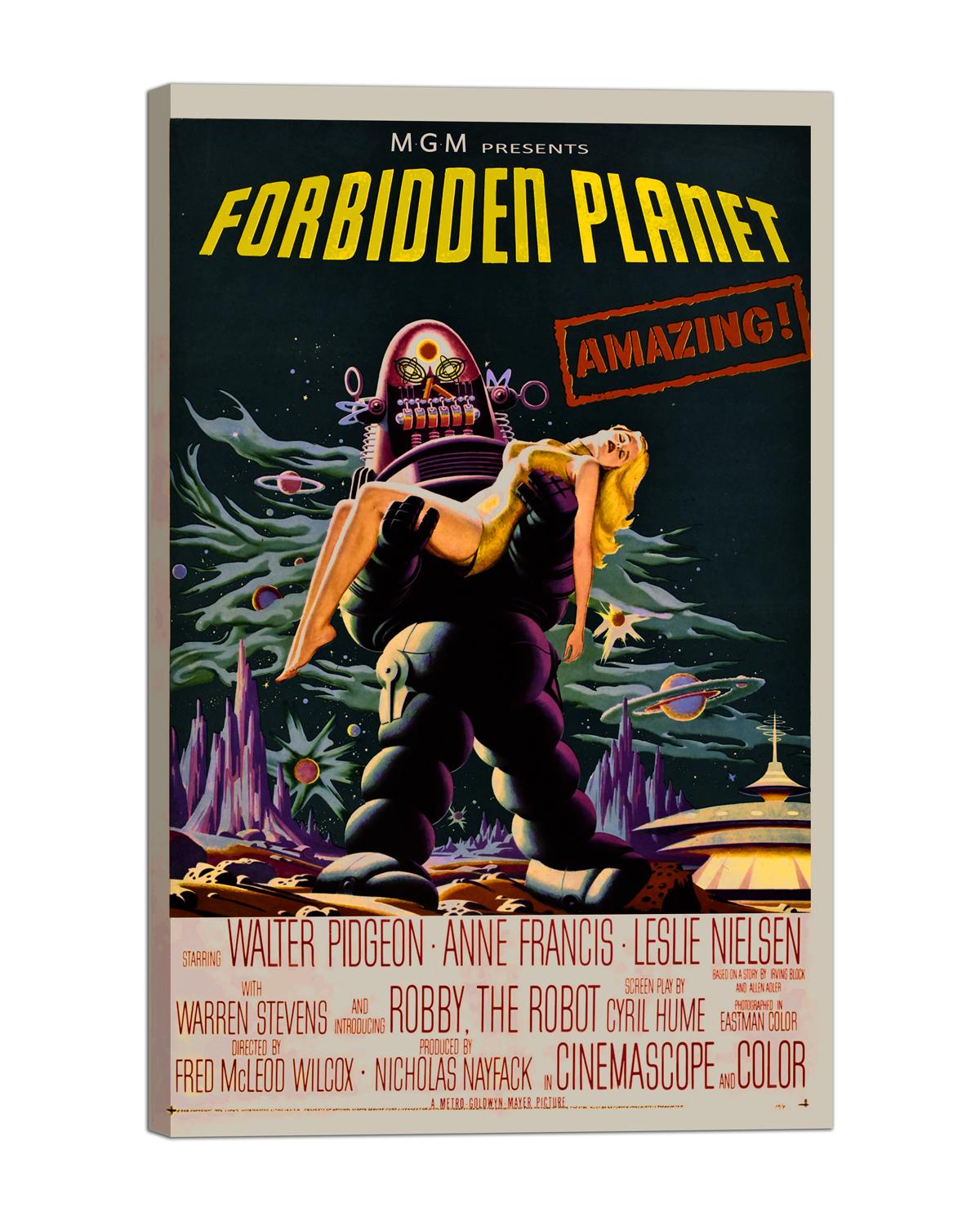 Forbidden Planet Movie Poster Directed by Fred M Wilcox Sci-Fi Cult 1956 (paper and canvas) art poster printing print