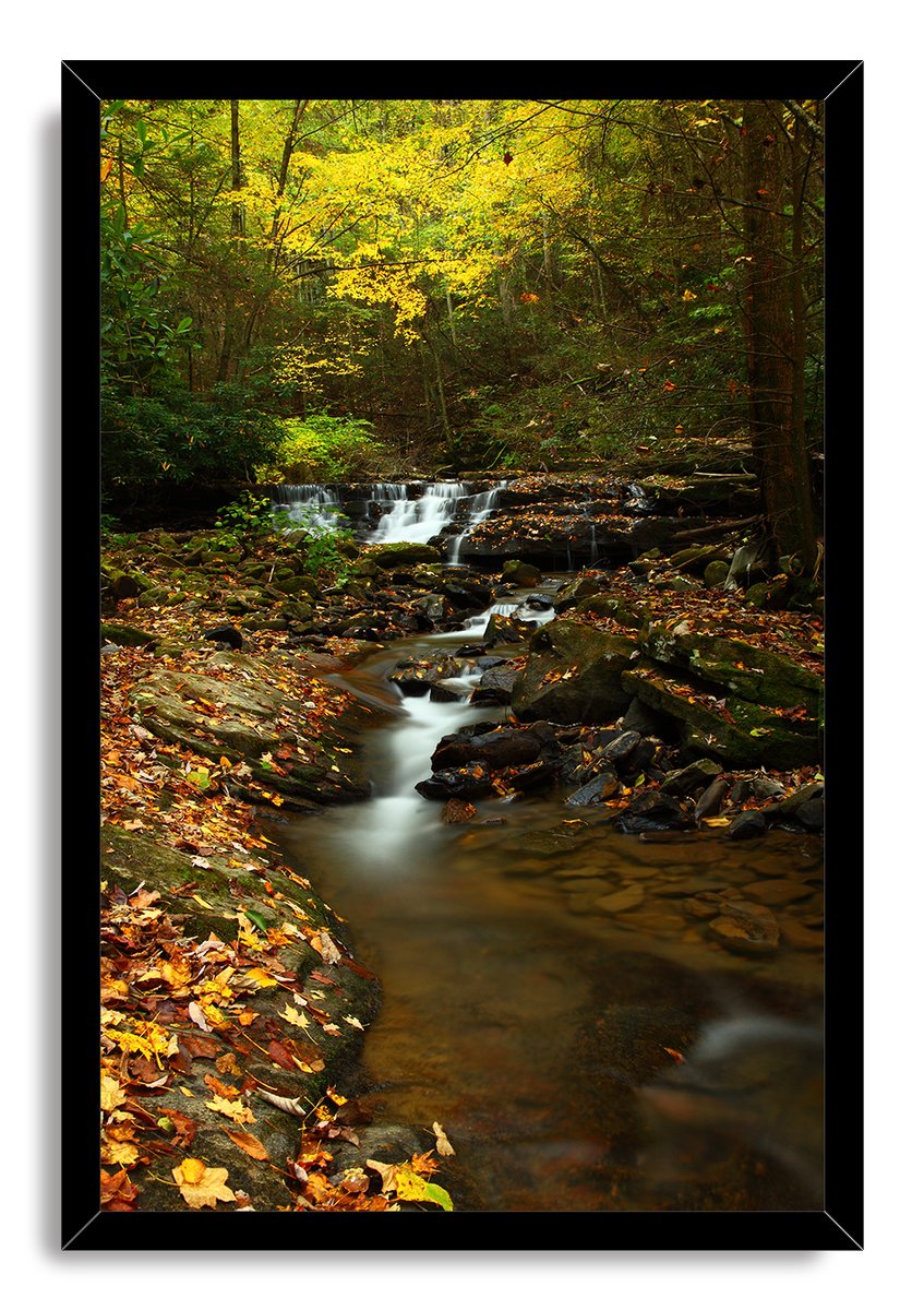 Autumn Forest Waterfall Decorative Painting (paper and canvas) art poster printing print