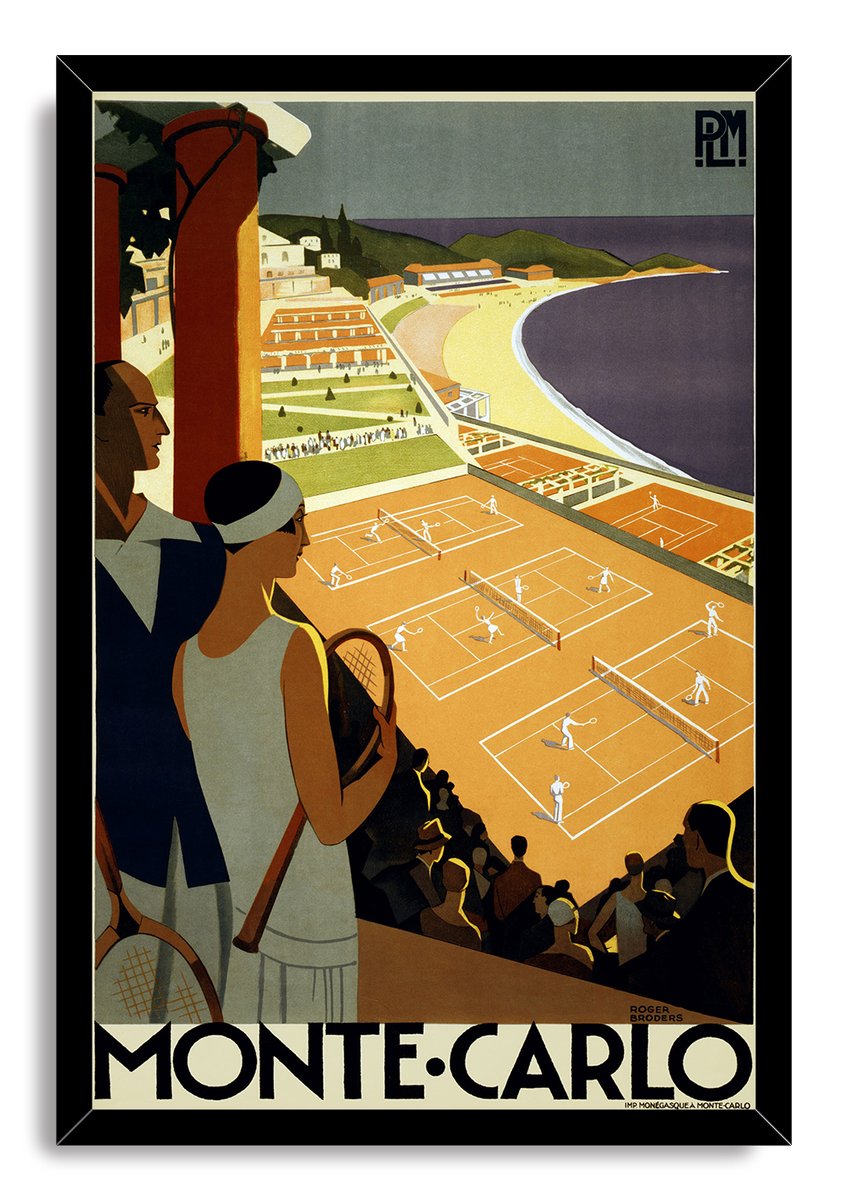 Monte Carlo Tennis Resort View Decorative Painting (paper and canvas) art poster printing print