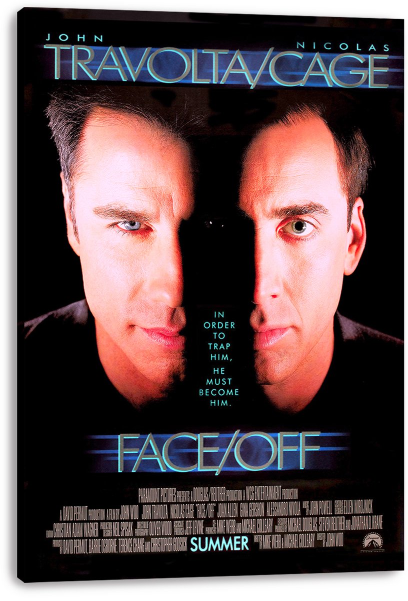Face/Off Movie John Travolta Nicolas Cage Decorative Painting (paper and canvas) art poster printing print