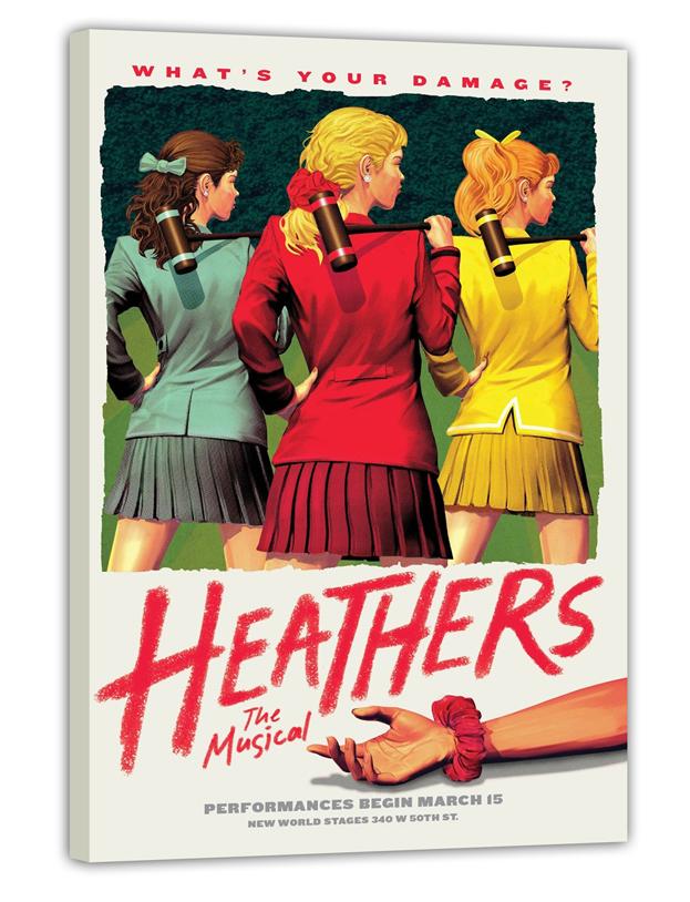 Heathers 1 Poster Broadway Musical Promo Whats Your Damage (Paper and Canvas) Art Poster Printing Print
