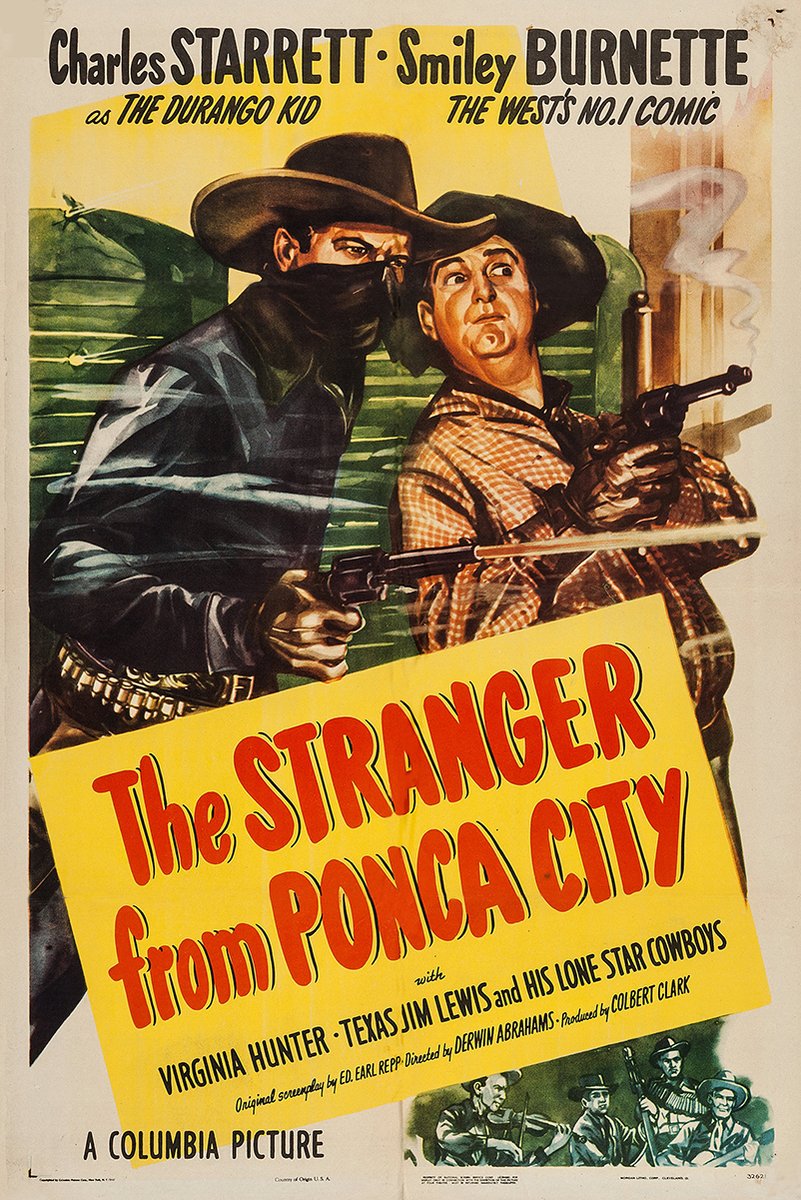 The Stranger from Ponca City Charles Starrett Smiley Burnette Western Movie Decorative Painting (paper and canvas) art poster printing print