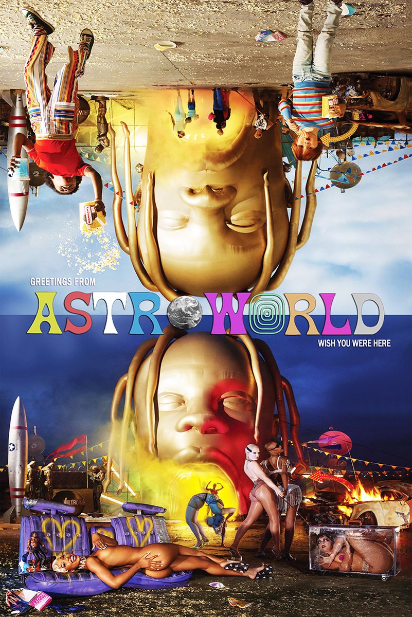 Travis Scott ASTROWORLD Album Cover Decorative Painting (paper and canvas) art poster printing print