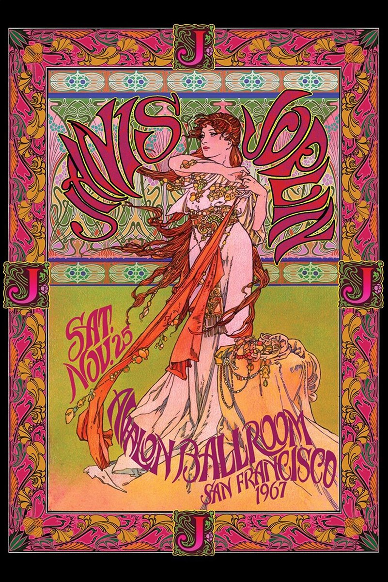 Art Nouveau Woman Psychedelic Concert Poster Decorative Painting (paper and canvas) art poster printing print