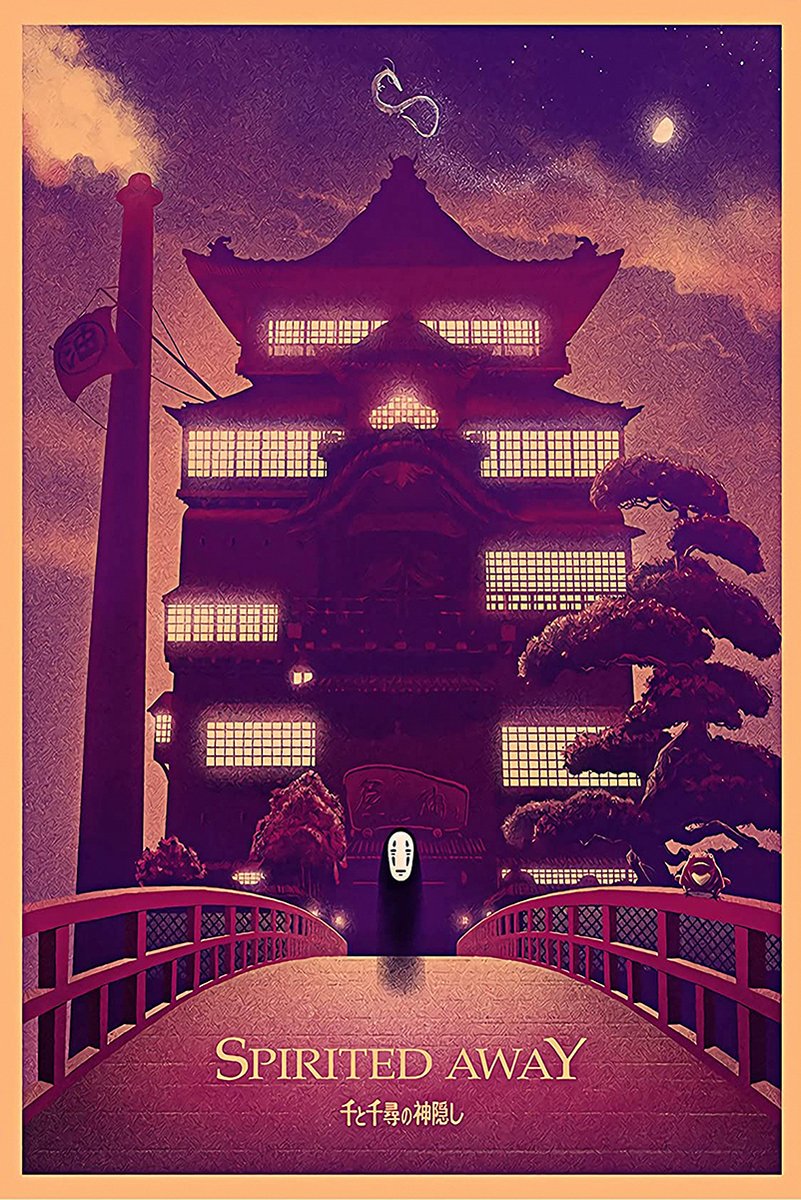 Spirited Away Bathhouse No-Face Decorative Painting (paper and canvas) art poster printing print