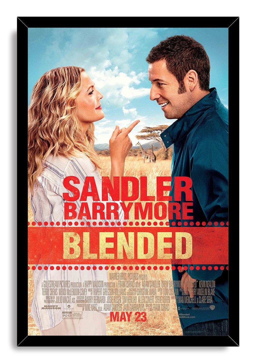 Adam Sandler Drew Barrymore Blended Movie Poster Decorative Painting (paper and canvas) art poster printing print
