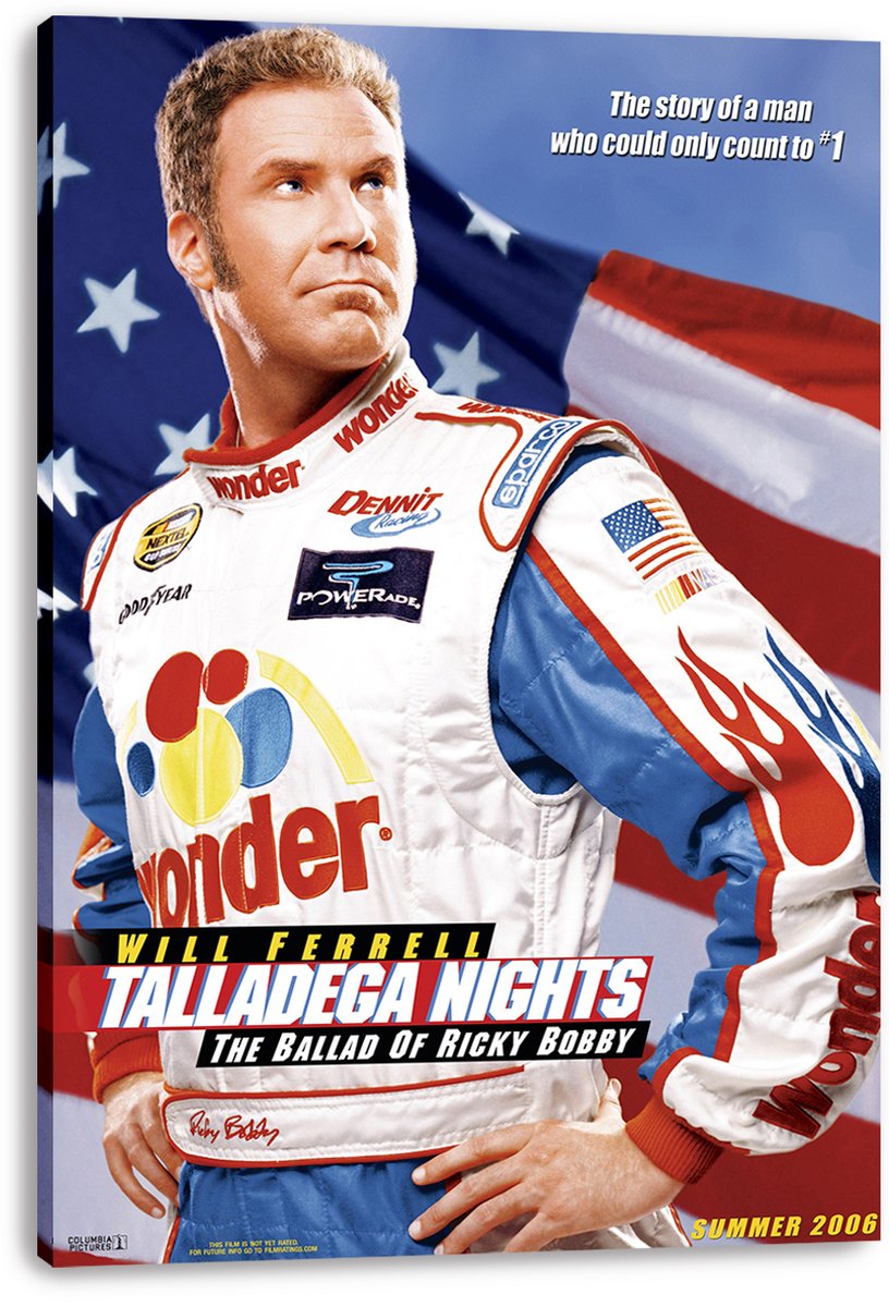 Will Ferrell Ricky Bobby Talladega Nights Decorative Painting (paper and canvas) art poster printing print